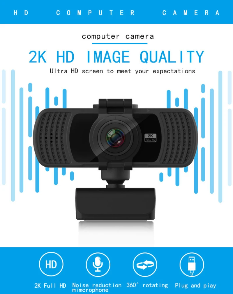 2K HD Webcam Mini Computer PC WebCamera With Microphone Rotatable Cameras Cam For Live Broadcast Video Calling Conference Work
2K HD Webcam Mini Computer PC WebCamera With Microphone Rotatable Cameras Cam For Live Broadcast Video Calling Conference Work