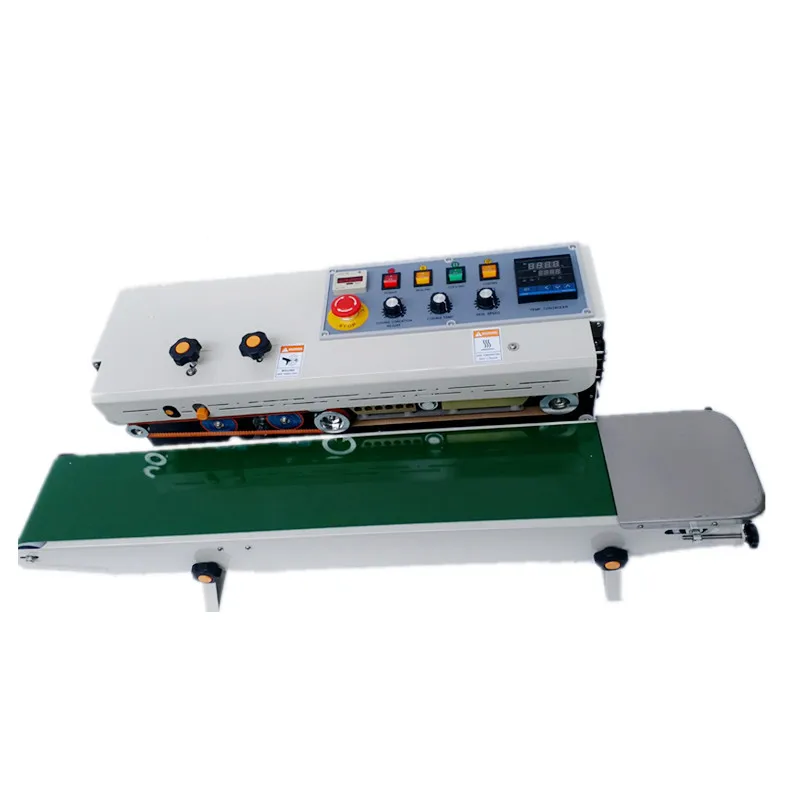 

high speed continuous bag sealer wiith solid ink printer