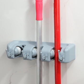 Wall Mounted Mop Storage Holder Brush Broom Hanger Storage Rack Kitchen Organizer With Mounted Accessory Kitchen Gadgets 
Wall Mounted Mop Storage Holder Brush Broom Hanger Storage Rack Kitchen Organizer With Mounted Accessory Kitchen Gadgets