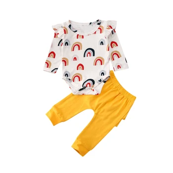0-24 Months Newborn Kid Baby Girl Rainbow Clothes Romper Ruffle Pants Leggings Outfit Set
0-24 Months Newborn Kid Baby Girl Rainbow Clothes Romper Ruffle Pants Leggings Outfit Set