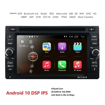 Android 10 2 Din 6.2 Inch Universal Car Radio Multimedia Unit Player For TOYOTA Nissan Kia RAV4 Honda Hyundai GPS with DVD BT
Android 10 2 Din 6.2 Inch Universal Car Radio Multimedia Unit Player For TOYOTA Nissan Kia RAV4 Honda Hyundai GPS with DVD BT