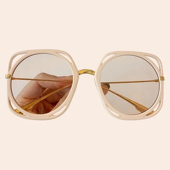 

Brand Sunglasses For Women Square круглые очки Acetate Mirror Shades zonnebril dames occhiali da sole donna UV400 Fashion