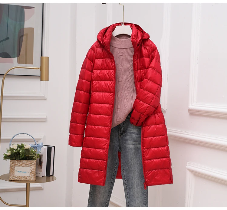 0-10℃ Hood Detachable Winter Coat for Women 2024 Female Puffer Down Jacket Portable Ultralight Long Feather Coat Chaqueta Mujer 0-10℃ Hood Detachable Winter Coat for Women 2024 Female Puffer Down Jacket Portable Ultralight Long Feather Coat Chaqueta Mujer