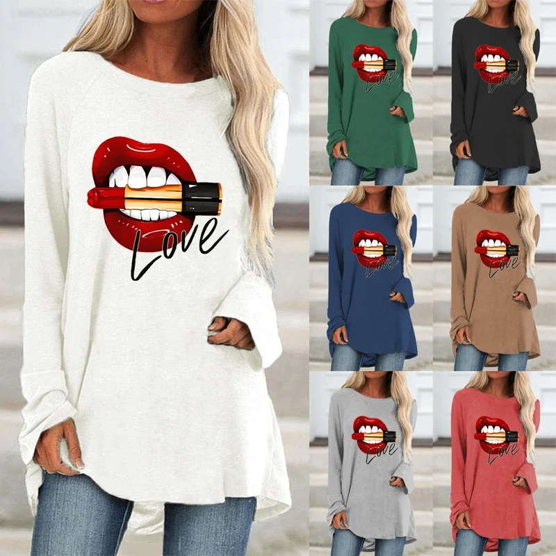 The New Autumn and Winter Women for Clothing Fashion Printing Elegent Long Sleeve Round Neck Pullover Loose Shirt Casual Tops
The New Autumn and Winter Women for Clothing Fashion Printing Elegent Long Sleeve Round Neck Pullover Loose Shirt Casual Tops