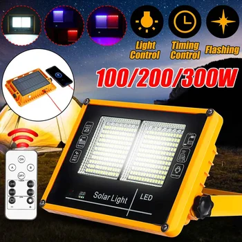 100W 200W 300W LED Solar Flood Light Portable Security Lamp Chargeable Outdoor Emergency Lamp FlashLight with Remote Control
100W 200W 300W LED Solar Flood Light Portable Security Lamp Chargeable Outdoor Emergency Lamp FlashLight with Remote Control
