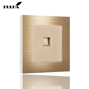 Computer Ethernet Wall Data Socket Electric RJ45 Network Internet Jack Cat5 Outlet Luxury Golden Brushed Satin Metal Panel 
Computer Ethernet Wall Data Socket Electric RJ45 Network Internet Jack Cat5 Outlet Luxury Golden Brushed Satin Metal Panel