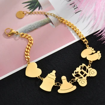 Cute Children Engraving Name Bracelets Piercing Personalized Lucky Charm Date Number Letter Baby Gift Bracelets Bangle
Cute Children Engraving Name Bracelets Piercing Personalized Lucky Charm Date Number Letter Baby Gift Bracelets Bangle