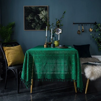 Retro American Tablecloth Dark Green Handmade Crochet Tablecloth Rectangular Coffee Table Dining Table Simple Tablecloth
Retro American Tablecloth Dark Green Handmade Crochet Tablecloth Rectangular Coffee Table Dining Table Simple Tablecloth