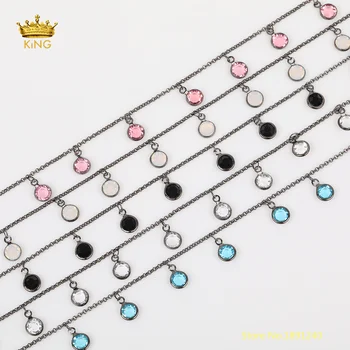 5meter Bezel Glass Healing Chains for Chokers Findings,Faceted Coin Glass Wire Wrapped Gunmetal Plating Copper Glasses Chains
5meter Bezel Glass Healing Chains for Chokers Findings,Faceted Coin Glass Wire Wrapped Gunmetal Plating Copper Glasses Chains