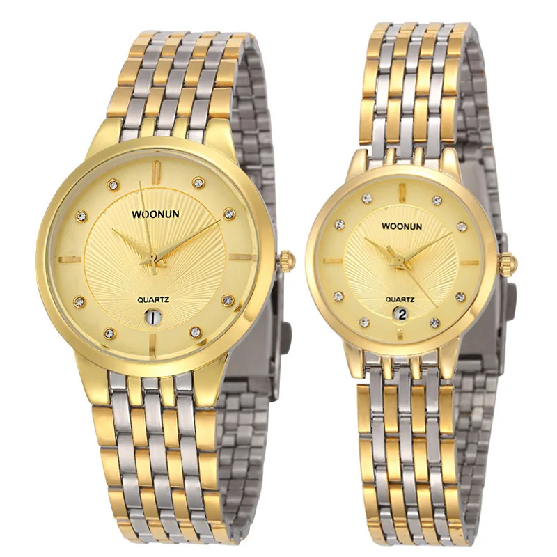 Couple Watches Lovers Watches Luxury Gold Stainless Steel Quartz Watch Luxury Business Watch Women Men reloj hombre reloj mujer
Couple Watches Lovers Watches Luxury Gold Stainless Steel Quartz Watch Luxury Business Watch Women Men reloj hombre reloj mujer