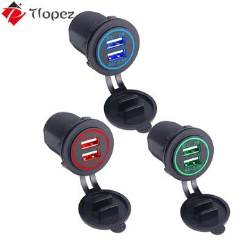 12V-24V USB Outlet Waterproof Dual USB Car Charger Cigarette Lighter Socket Power Outlet Adapter 5V 3.1A for Car Marine Boat D5
12V-24V USB Outlet Waterproof Dual USB Car Charger Cigarette Lighter Socket Power Outlet Adapter 5V 3.1A for Car Marine Boat D5