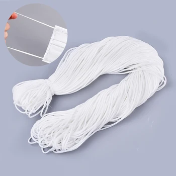 3mm 1/8" White Polyester Spandex Elastic Cords Band Stretch Threads for Ear Loop DIY Disposable Mask Sewing 450m
3mm 1/8" White Polyester Spandex Elastic Cords Band Stretch Threads for Ear Loop DIY Disposable Mask Sewing 450m
