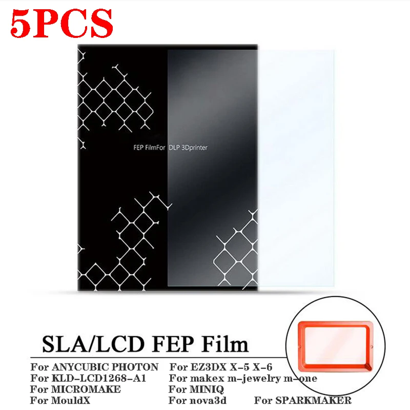 5pcs / set 140x200mm SLA/LCD FEP Film For Anycubic Photon Resin DLP 3D Printer For EZ3DX X-5 X-6 For XMAKE For X-C For X-CUBE
5pcs / set 140x200mm SLA/LCD FEP Film For Anycubic Photon Resin DLP 3D Printer For EZ3DX X-5 X-6 For XMAKE For X-C For X-CUBE