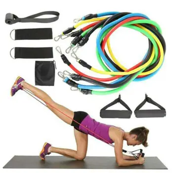 New 11pcs Resistance Band Set Yoga Pilates Abs Exercise Fitness Tube Workout Bands Elastic Training Pull Rope Set
New 11pcs Resistance Band Set Yoga Pilates Abs Exercise Fitness Tube Workout Bands Elastic Training Pull Rope Set
