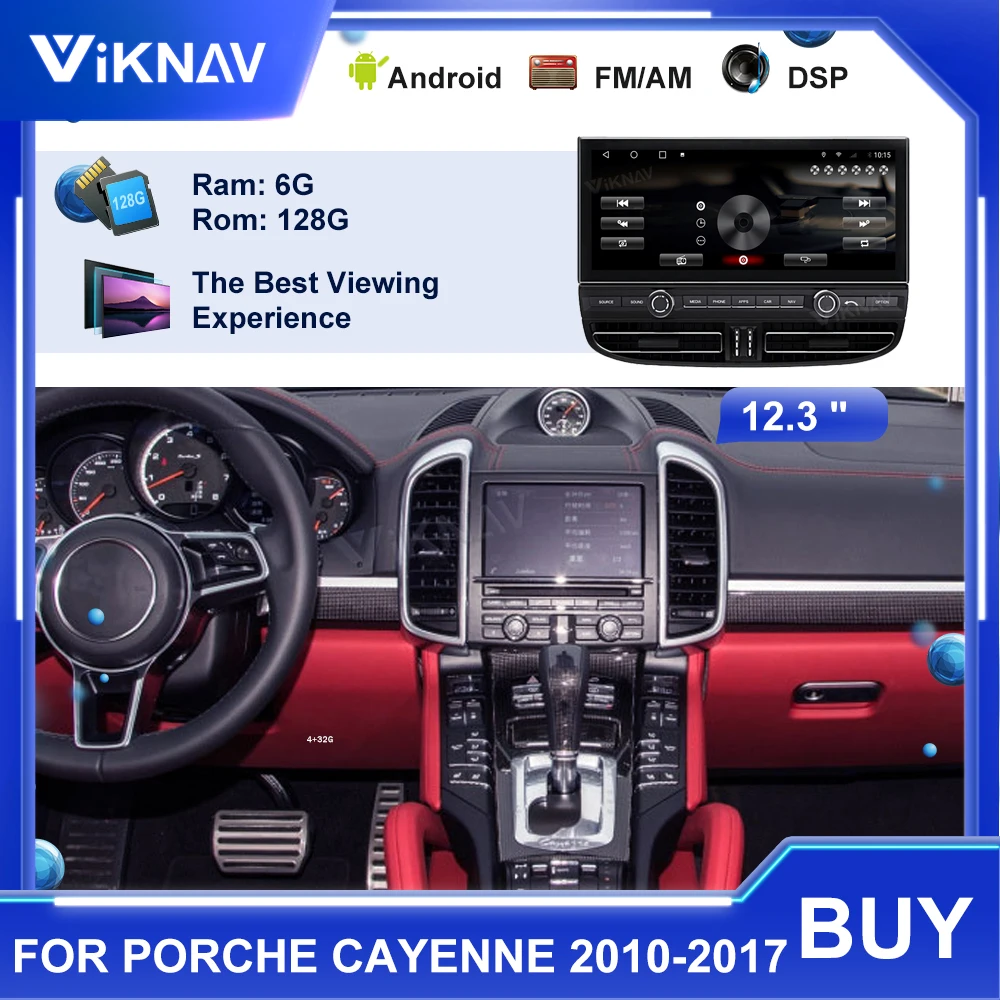 12.3 inch Android Car Radio For Porche Cayenne 2010-2017 Audio Auto Gps Navi Multimedia Player 8 core touch screen Head Unit
12.3 inch Android Car Radio For Porche Cayenne 2010-2017 Audio Auto Gps Navi Multimedia Player 8 core touch screen Head Unit