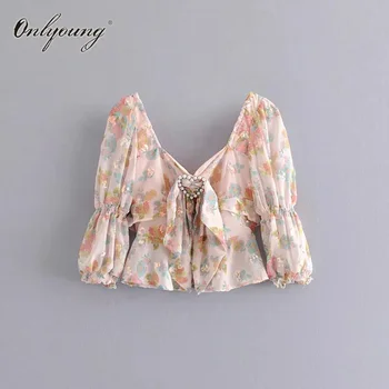 Onlyoung 2020 Summer Women Floral Blouse Long Sleeve Bow Beading Vintage Flower Print Sequin Ruffle Blouse Sexy Tops
Onlyoung 2020 Summer Women Floral Blouse Long Sleeve Bow Beading Vintage Flower Print Sequin Ruffle Blouse Sexy Tops