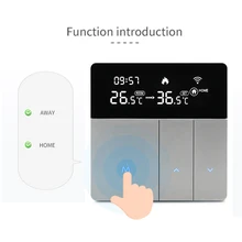 Tuya WiFi Intelligent Temperature Controller Thermostat Backlight Brightness Automatic Adjustment Home Away Mode Mobilephone APP
Tuya WiFi Intelligent Temperature Controller Thermostat Backlight Brightness Automatic Adjustment Home Away Mode Mobilephone APP