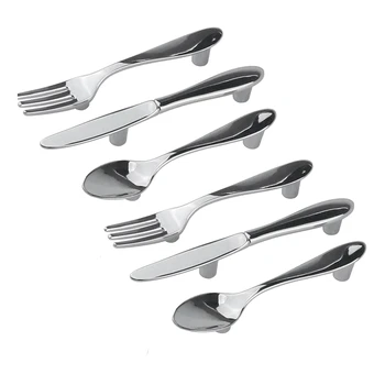 6 PCS Knife Spoon Fork Kitchen Cabinet Closet Drawer Pull Handles Knobs 3-Inch Center to Center (Silver)
6 PCS Knife Spoon Fork Kitchen Cabinet Closet Drawer Pull Handles Knobs 3-Inch Center to Center (Silver)