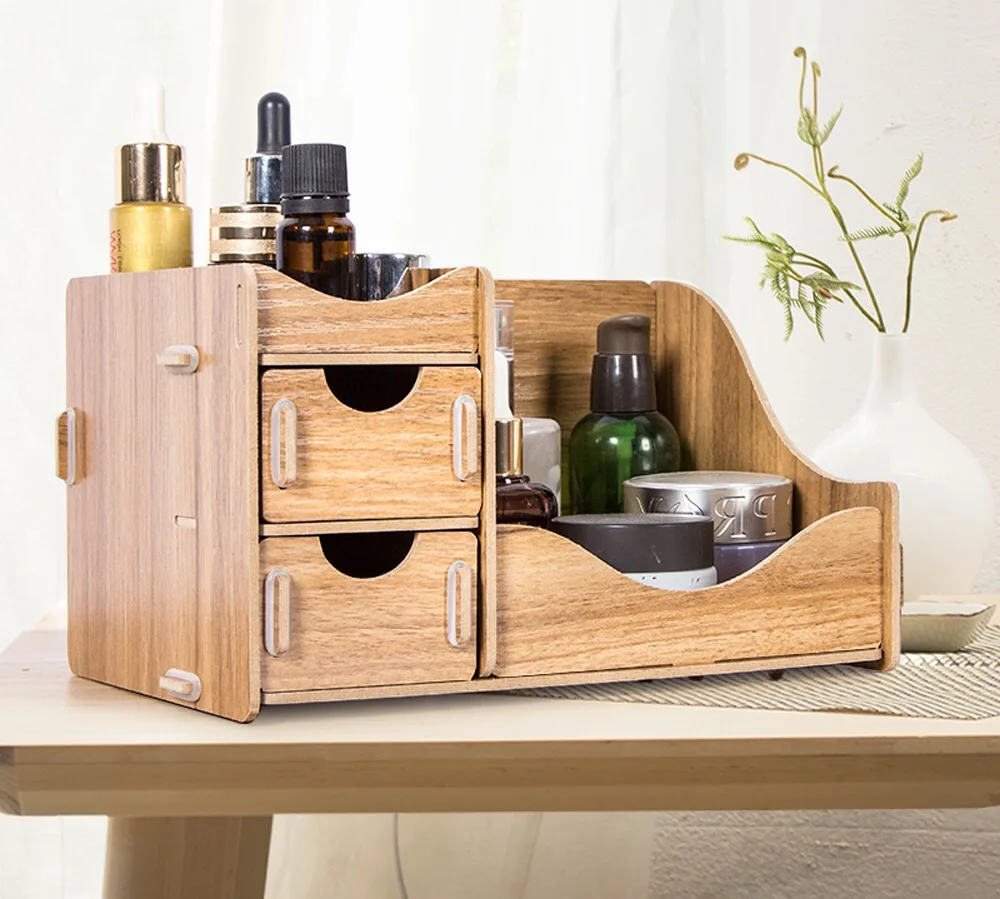 Wooden Storage Box for Cosmetics Eco-Friendly Wood Board Makeup Organizer Little Home Office Desktop Drawer Organizer New
Wooden Storage Box for Cosmetics Eco-Friendly Wood Board Makeup Organizer Little Home Office Desktop Drawer Organizer New