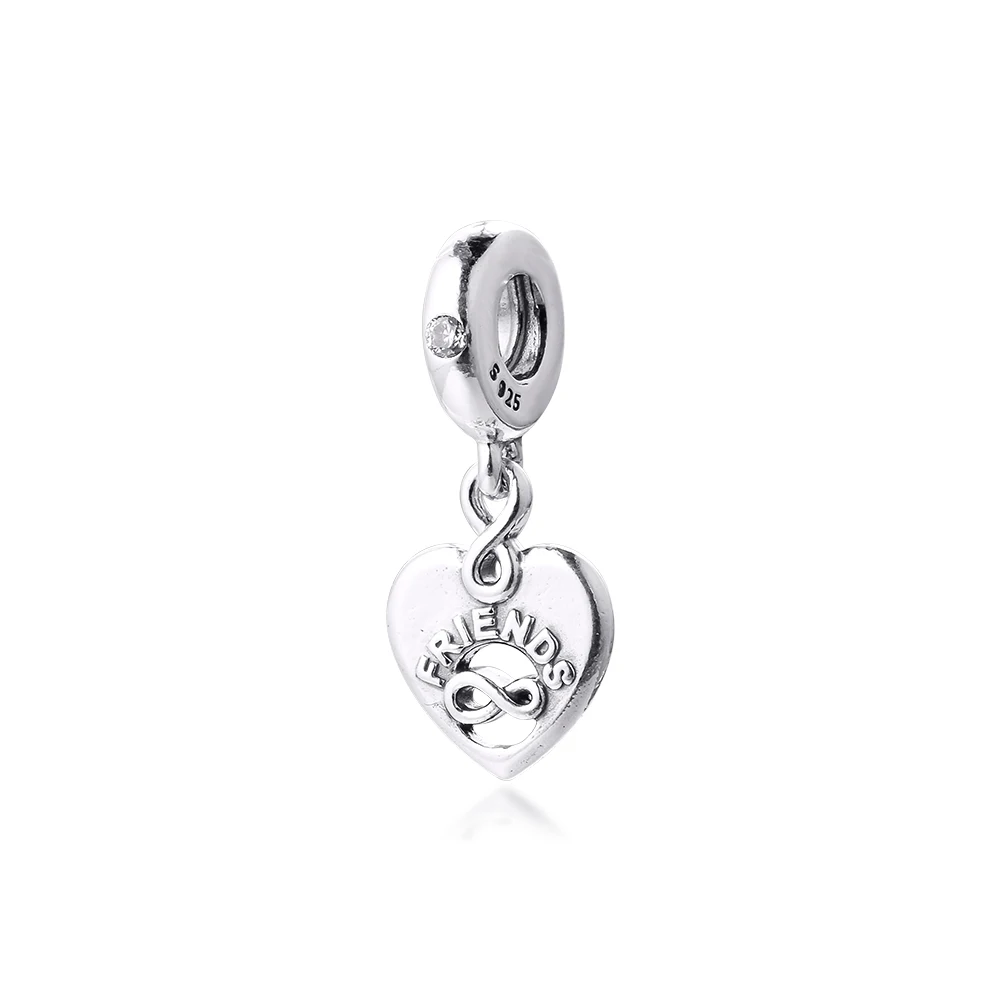 Valentine's Day Friends Forever Heart Dangle Sterling Silver Jewelry Fits Original Charm Bracelet & Necklace Woman DIY Bead
Valentine's Day Friends Forever Heart Dangle Sterling Silver Jewelry Fits Original Charm Bracelet & Necklace Woman DIY Bead