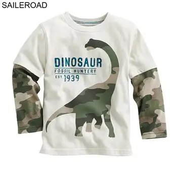 SAILEROAD Dinosaur Boys Long Sleeve T Shirt For 2-8Years Old Cotton Children Kids Boys Tops Tees T Shirt Autumn Spring 
SAILEROAD Dinosaur Boys Long Sleeve T Shirt For 2-8Years Old Cotton Children Kids Boys Tops Tees T Shirt Autumn Spring