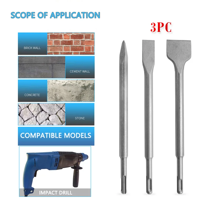 3/6Pcs Set Flat Chisel Cranked Chisels for SDS-plus Electric Point Chisel For Cordless Hammer Durable Chisels Set For Masonry
3/6Pcs Set Flat Chisel Cranked Chisels for SDS-plus Electric Point Chisel For Cordless Hammer Durable Chisels Set For Masonry