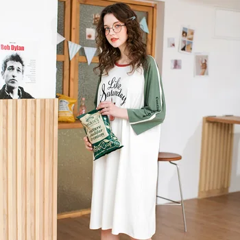 FENTENG Spring Summer Pajamas Set Causal Tshirt Dress Cotton Printed Pajamas For Women Oneck Female Sleep Dress X98111430
FENTENG Spring Summer Pajamas Set Causal Tshirt Dress Cotton Printed Pajamas For Women Oneck Female Sleep Dress X98111430