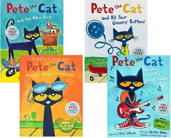 Pete the Cat,book for child bedtime book for child ,english book,english store book Paperback, 4 books,
Pete the Cat,book for child bedtime book for child ,english book,english store book Paperback, 4 books,