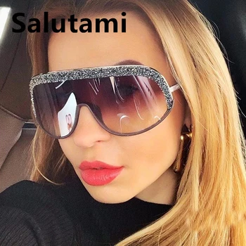 Oversized One Piece Shield Sunglasses For Women 2020 Luxury Brand Gold Crystal Shiny Sun Glasses Female Retro Big Frame Shades 
Oversized One Piece Shield Sunglasses For Women 2020 Luxury Brand Gold Crystal Shiny Sun Glasses Female Retro Big Frame Shades