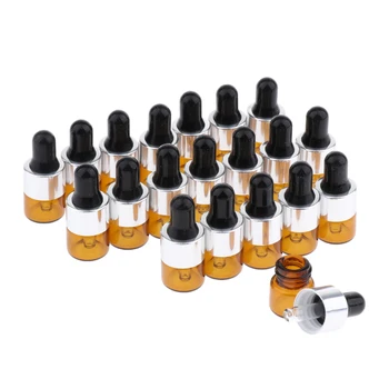 20Pcs Liquid Storage Glass Bottles Eye Droppers / Refillable Applicator Cosmetic Storage Makeup Container Pipettes, 1ml
20Pcs Liquid Storage Glass Bottles Eye Droppers / Refillable Applicator Cosmetic Storage Makeup Container Pipettes, 1ml