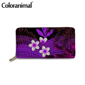 Coloranimal Protable Clutch PU Wallet Hawaiian Polynesian Design Plumeria Print Purse for Women Waterproof Credit Card Holder
Coloranimal Protable Clutch PU Wallet Hawaiian Polynesian Design Plumeria Print Purse for Women Waterproof Credit Card Holder