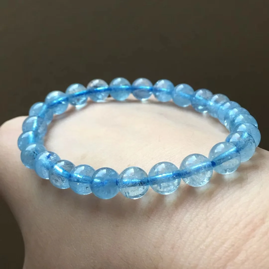 Natural Aquamarine Bracelet Ornament hai shui lan Matte Transparent Versitile Fashion Elegant And Generous Crystal Net
Natural Aquamarine Bracelet Ornament hai shui lan Matte Transparent Versitile Fashion Elegant And Generous Crystal Net