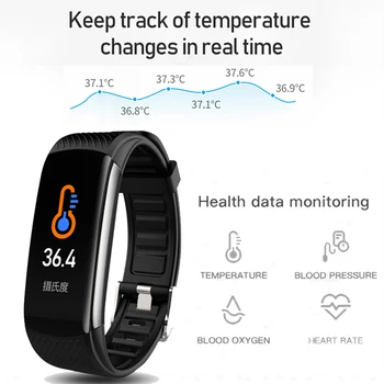 C6T Smart Watch Heart Rate Blood Pressure Sleep Monitoring Bluetooth Exercise Wristbands Body Temperature Detection Bracelet
C6T Smart Watch Heart Rate Blood Pressure Sleep Monitoring Bluetooth Exercise Wristbands Body Temperature Detection Bracelet