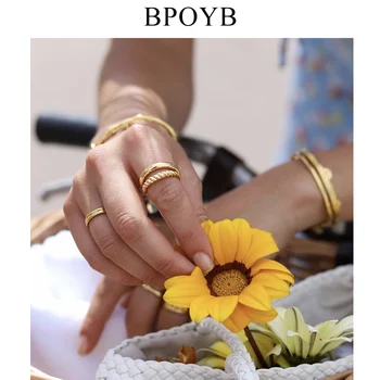 BPOYB Fashion Bloggers Highly Recommended Twist Double Ring For Women Fashion Gold Color Jewelry Punk Geometric Finger Rings
BPOYB Fashion Bloggers Highly Recommended Twist Double Ring For Women Fashion Gold Color Jewelry Punk Geometric Finger Rings