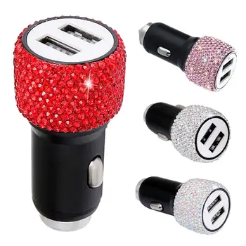DC 5V/2.1A Universal Dual USB Rhinestones Fast Charging Car Charger Adapter For iPhone 11 Pro Max 6 7 8 Plus Xiaomi Redmi Huawei
DC 5V/2.1A Universal Dual USB Rhinestones Fast Charging Car Charger Adapter For iPhone 11 Pro Max 6 7 8 Plus Xiaomi Redmi Huawei