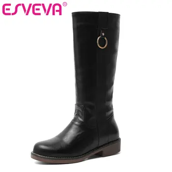 ESVEVA 2020 Women Boots Mid-calf Boots Round Toe Square Heels Boots Motorcycle PU Leather Platform Casual Shoes Boot Size 34-43
ESVEVA 2020 Women Boots Mid-calf Boots Round Toe Square Heels Boots Motorcycle PU Leather Platform Casual Shoes Boot Size 34-43