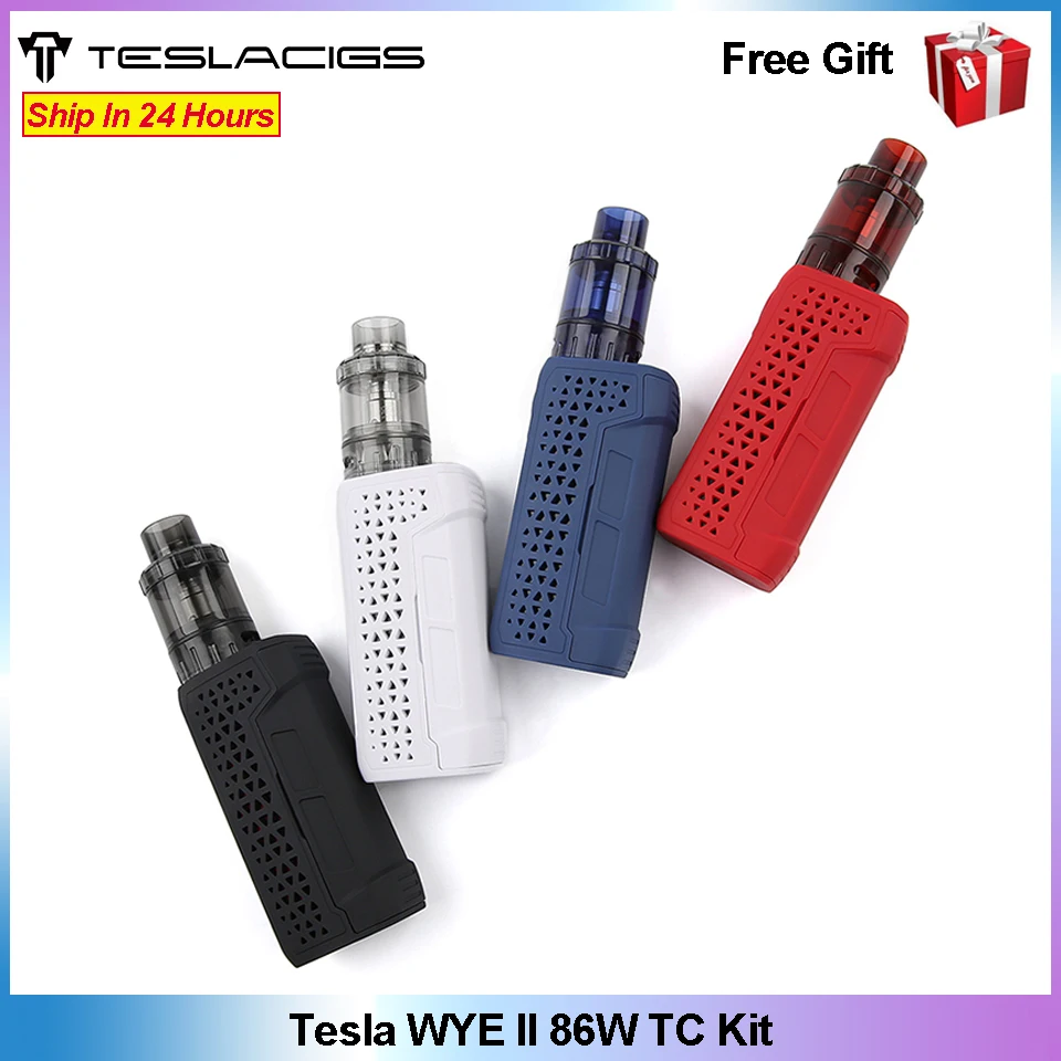 Original Veeape TESLACIGS WYE II 86W TC Vape Kit wi/ 4ml Citrine 24 Tank E cigarette vaping Kit vs Punk 86W/ Luxe Kit/ Shogun 
Original Veeape TESLACIGS WYE II 86W TC Vape Kit wi/ 4ml Citrine 24 Tank E cigarette vaping Kit vs Punk 86W/ Luxe Kit/ Shogun