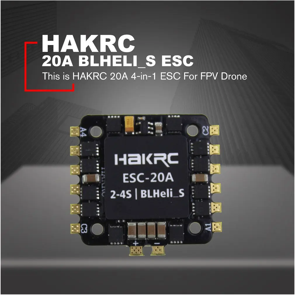 20A 4-IN-1 BLHELI_S ESC Mini F3 F4 Flight Controller Board Built-in Barometer OSD 20x20mm Brushless Support 4S For FPV Drone
20A 4-IN-1 BLHELI_S ESC Mini F3 F4 Flight Controller Board Built-in Barometer OSD 20x20mm Brushless Support 4S For FPV Drone