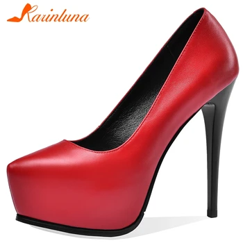 KARINLUNA Brand New Ladies Party Ol Sexy Thin Heels Pumps Fashion Extreme High Heels Pumps Women Genuine Leather Shoes Woman
KARINLUNA Brand New Ladies Party Ol Sexy Thin Heels Pumps Fashion Extreme High Heels Pumps Women Genuine Leather Shoes Woman