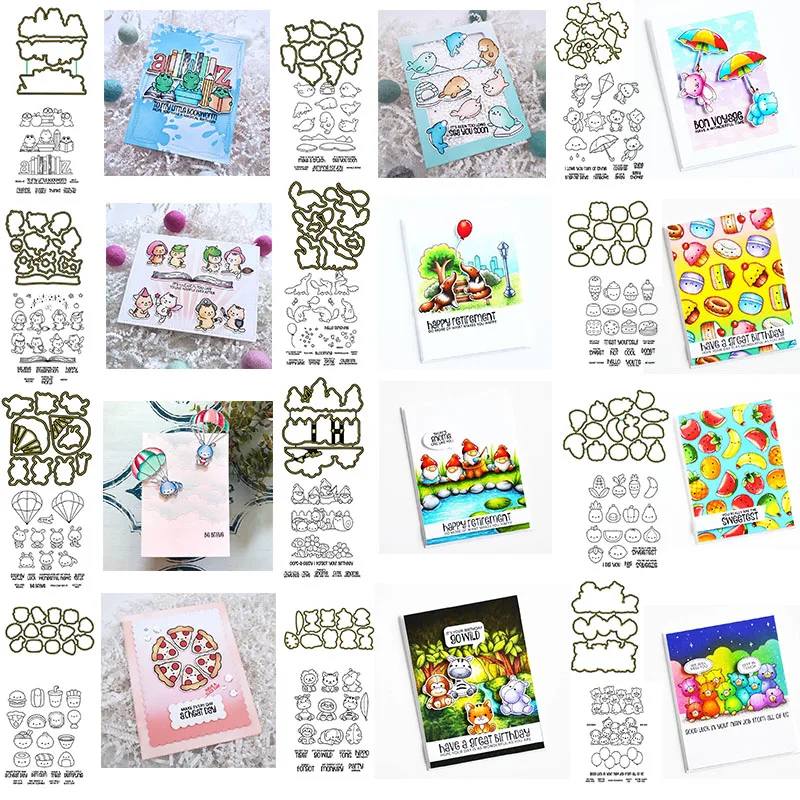 Metal Cutting Dies Cute Dolphin Monkey Frog Hippo Rabbit Parachute Fruit For DIY Scrapbooking Paper Cards Making Cutting Dies
Metal Cutting Dies Cute Dolphin Monkey Frog Hippo Rabbit Parachute Fruit For DIY Scrapbooking Paper Cards Making Cutting Dies