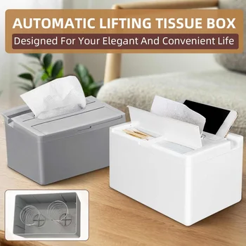 Tissue Box Case ABS Home Storage Box Paper Towel Organizer Automatic Lifting Container Storage Holder Table Decoration 2 Colors
Tissue Box Case ABS Home Storage Box Paper Towel Organizer Automatic Lifting Container Storage Holder Table Decoration 2 Colors