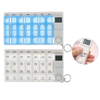 7 Days Pill Box Medicine Pill Case Organizer LED Timer Reminder 28 Grids Weekly Tablets Storage Pill Dispenser Alarm Clock Hot
7 Days Pill Box Medicine Pill Case Organizer LED Timer Reminder 28 Grids Weekly Tablets Storage Pill Dispenser Alarm Clock Hot