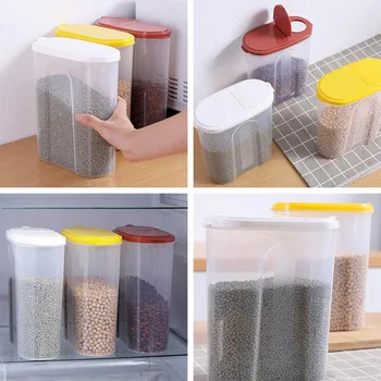 Food Storage Box Plastic With Pour Lids Kitchen Storage Bottles Jars Dried Grains Tank For Kitchen Grain Dried Fruit Snacks
Food Storage Box Plastic With Pour Lids Kitchen Storage Bottles Jars Dried Grains Tank For Kitchen Grain Dried Fruit Snacks