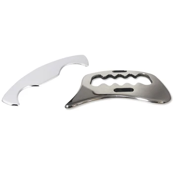 2 Set Gua Sha Massager 304 Stainless SPA Board Steel Scraper Physical Therapy Tools Release Pain Relief,20X5Cm & 9.9X8Cm
2 Set Gua Sha Massager 304 Stainless SPA Board Steel Scraper Physical Therapy Tools Release Pain Relief,20X5Cm & 9.9X8Cm