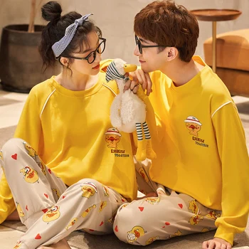 Couple pajamas set winter 100% cotton pajamas for men and women autumn comfortable long-sleeved pajamas set home service
Couple pajamas set winter 100% cotton pajamas for men and women autumn comfortable long-sleeved pajamas set home service