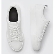 Jenny&Dave Women Shoes England Style Fashion Pure White Genuine Leather Cowhide Casual Vulcanized Women Shoes SneakersWoman 
Jenny&Dave Women Shoes England Style Fashion Pure White Genuine Leather Cowhide Casual Vulcanized Women Shoes SneakersWoman