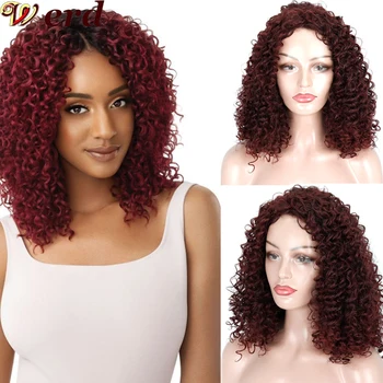 WERD Afro Kinky Curly Wig Mixed Brown And Ombre Blonde Synthetic Wig Natural Black Hair For Women Heat Resistant Hairs
WERD Afro Kinky Curly Wig Mixed Brown And Ombre Blonde Synthetic Wig Natural Black Hair For Women Heat Resistant Hairs