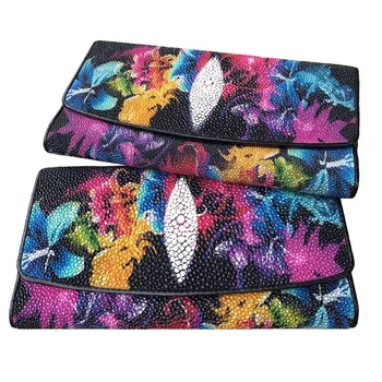 Authentic Exotic Stingray Skin Hasp Closure Female Large Flower Purse Wallet Genuine Leather Lady Phone Clutch Women Card Holder
Authentic Exotic Stingray Skin Hasp Closure Female Large Flower Purse Wallet Genuine Leather Lady Phone Clutch Women Card Holder
