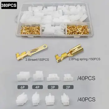 380Pcs/Set 2.8mm 2 3 4 6 Pin Auto Electrical Wire Connector Durable Cable Terminal Set Plug For Cars Moped Boat ATVs
380Pcs/Set 2.8mm 2 3 4 6 Pin Auto Electrical Wire Connector Durable Cable Terminal Set Plug For Cars Moped Boat ATVs