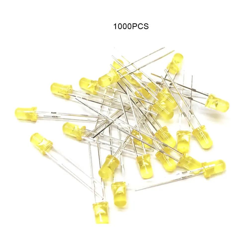 1000PCS LED Light Yellow Light LED 3MM COLOR Yellow LIGHT Super Bright Round Head Highlight LED Bulb Lamp
1000PCS LED Light Yellow Light LED 3MM COLOR Yellow LIGHT Super Bright Round Head Highlight LED Bulb Lamp